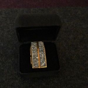 Ring, CD Elongated Drusy Duo